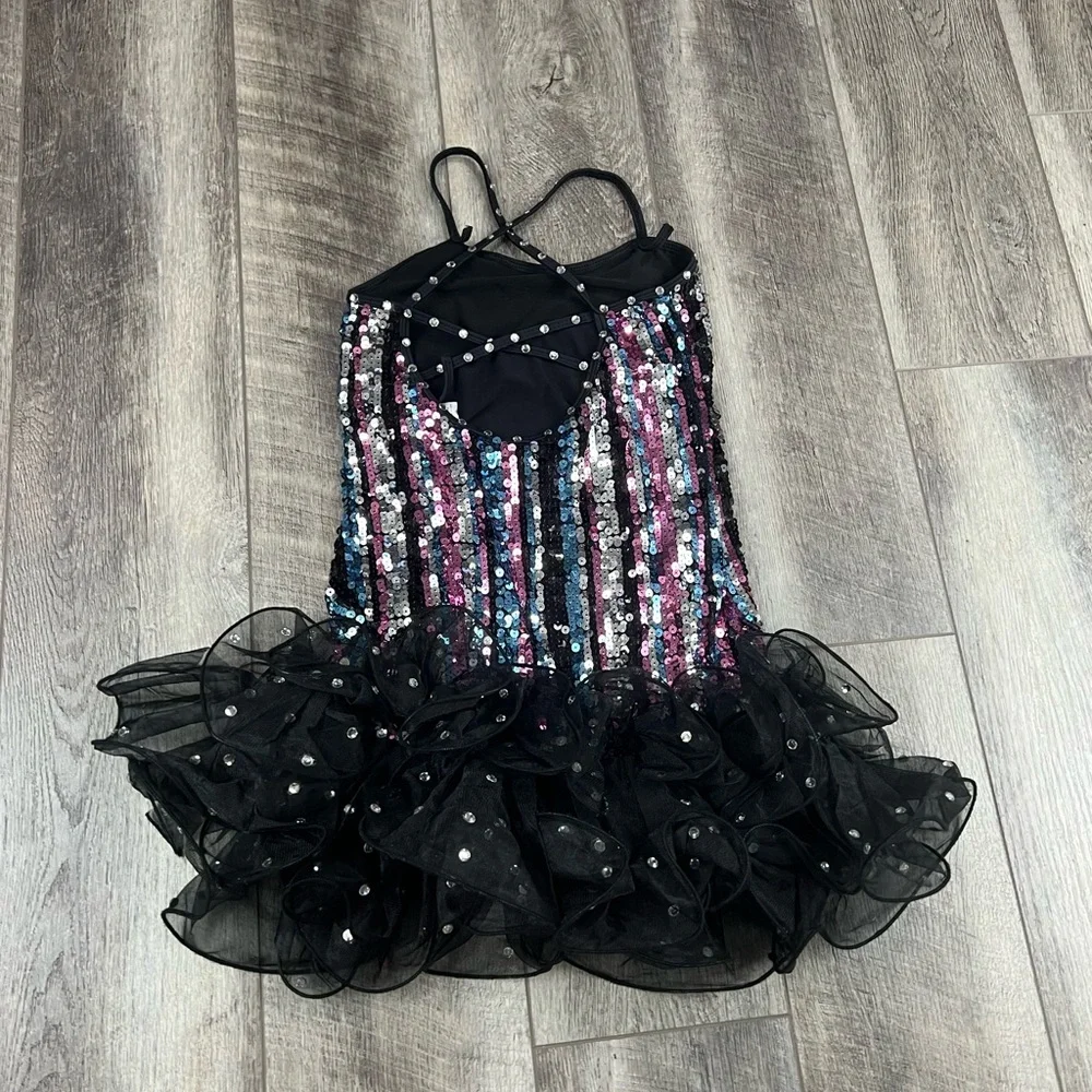 Weissman Kids Black Sequin Dance‎ Costume